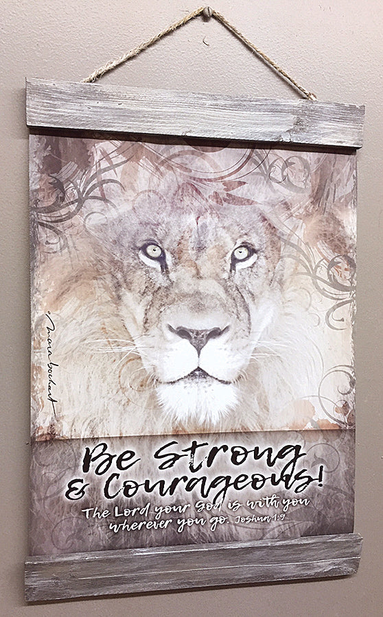 Be Strong - white - 11x14 hanging banner