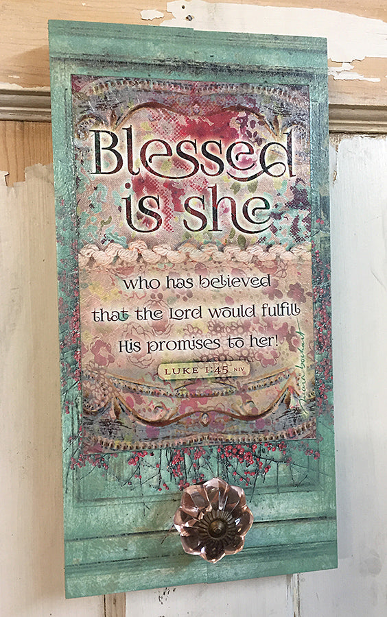 Blessed Is She - pallet artwork