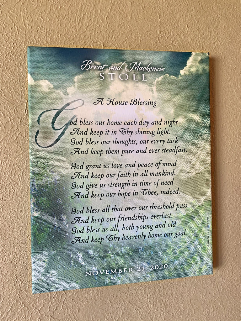 House Blessing - personalized canvas