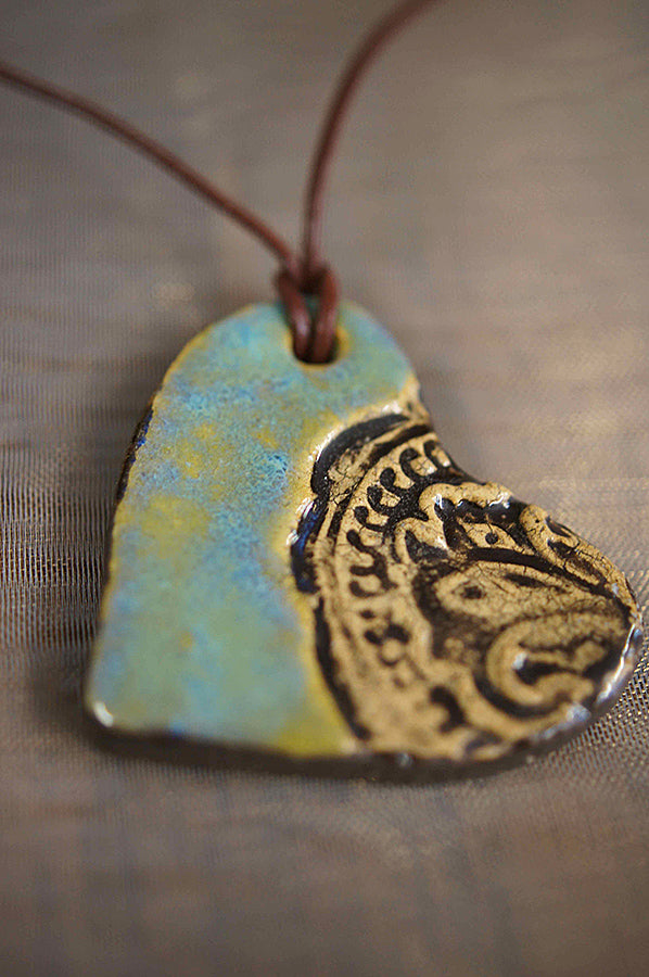 Necklace - Heart - Teal