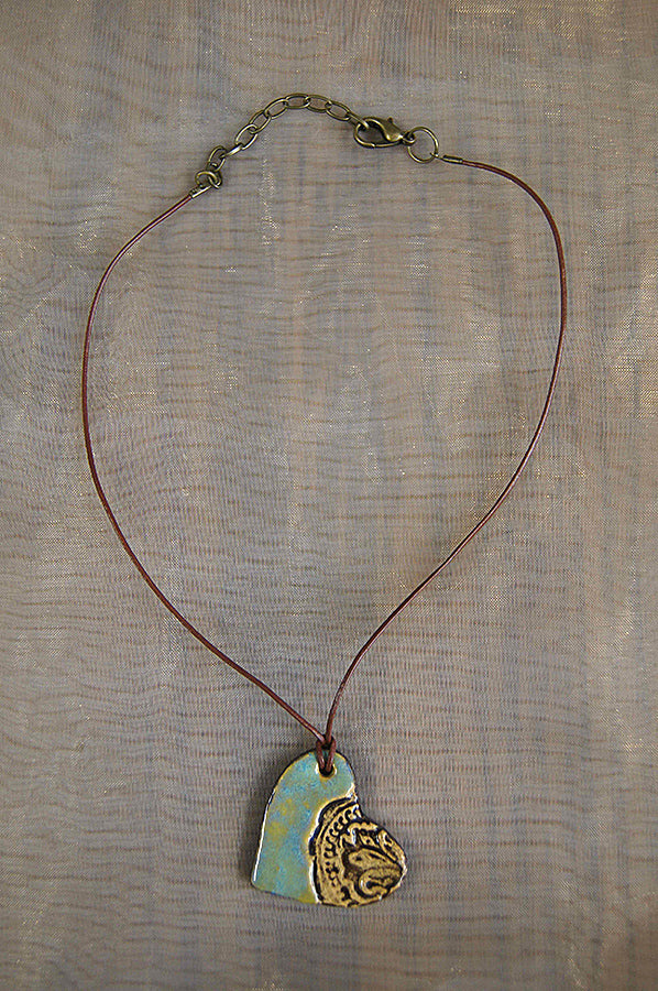 Necklace - Heart - Teal