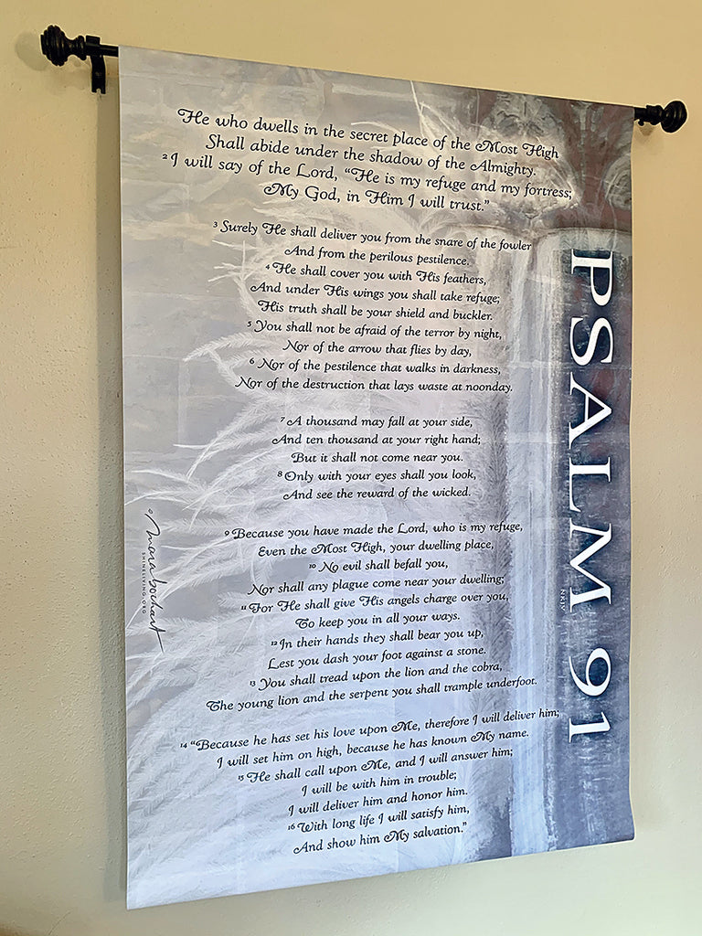Psalm 91 - hanging banner - personalized