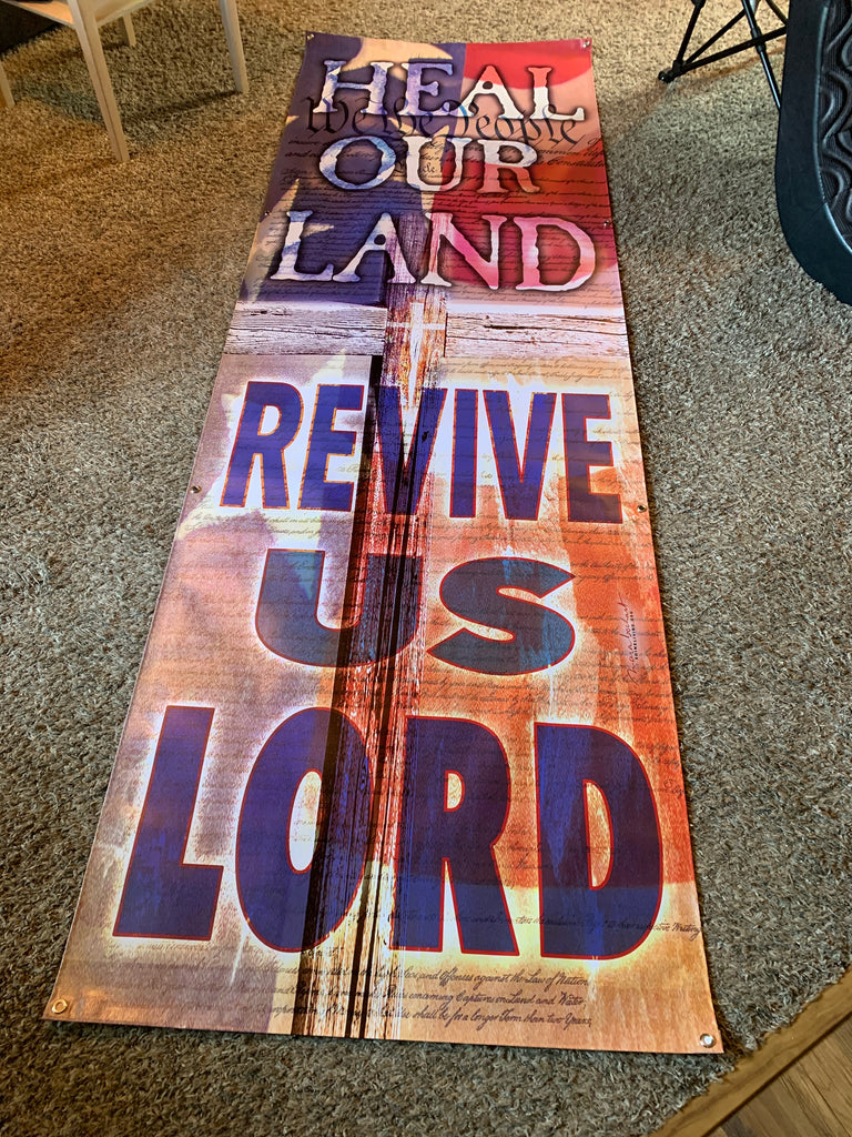 Heal and Revive - outdoor hanging banner