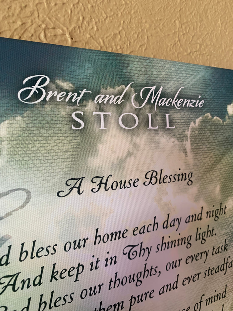 House Blessing - personalized canvas