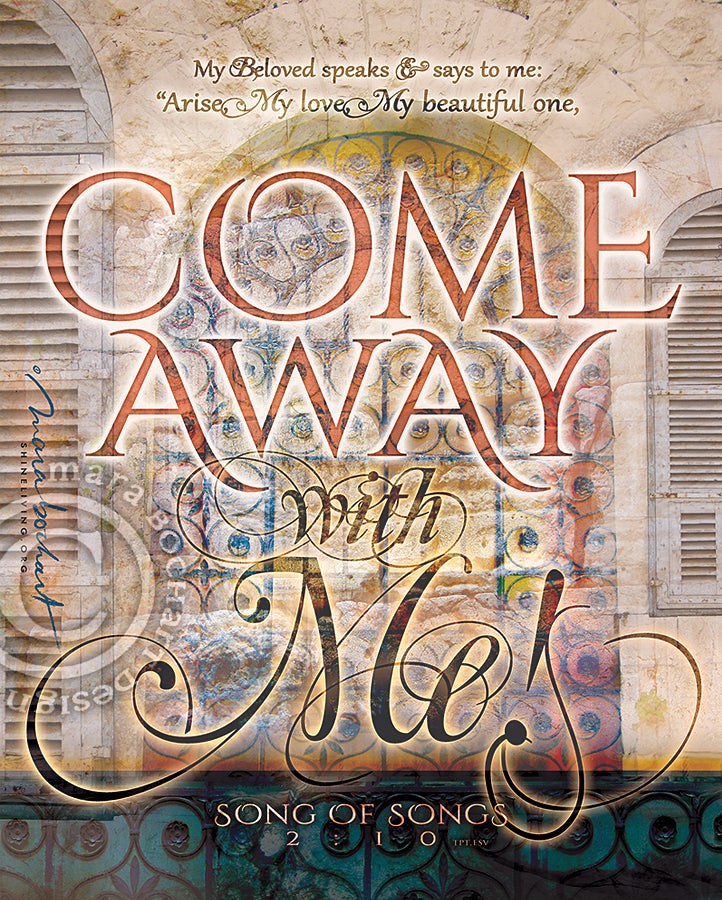 Come Away - vertical - premium canvas