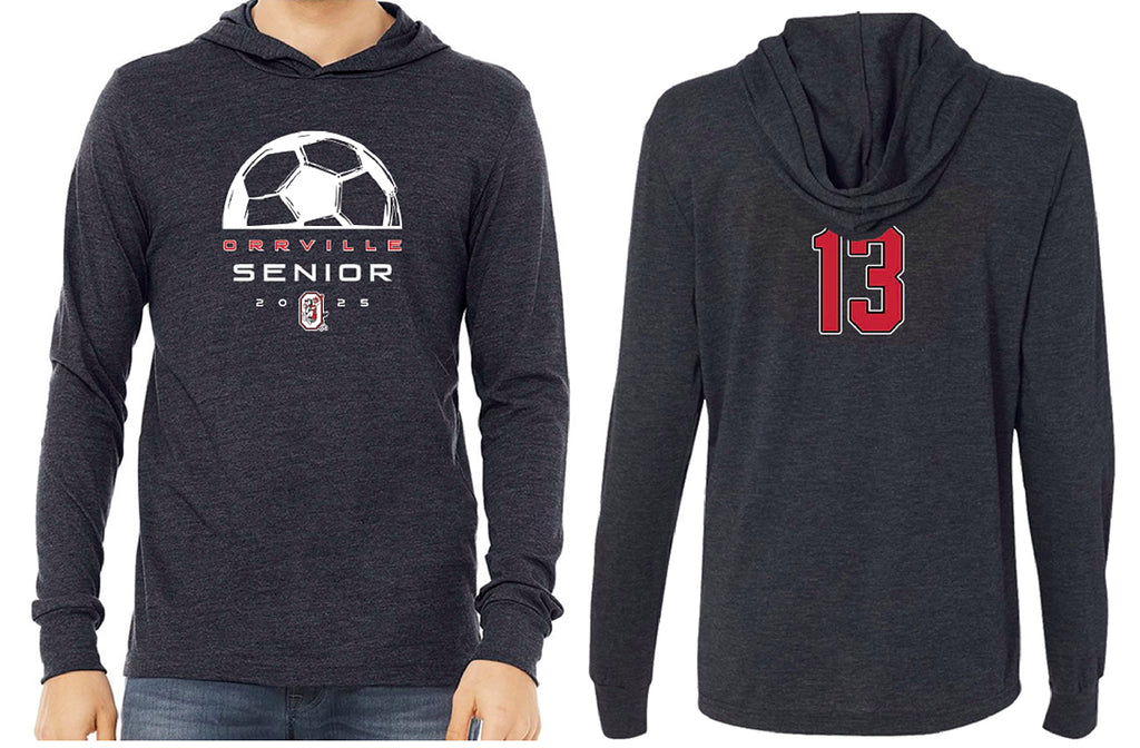 Senior soccer t-shirt hoodie