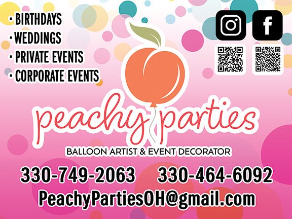 Peachy Parties Sign