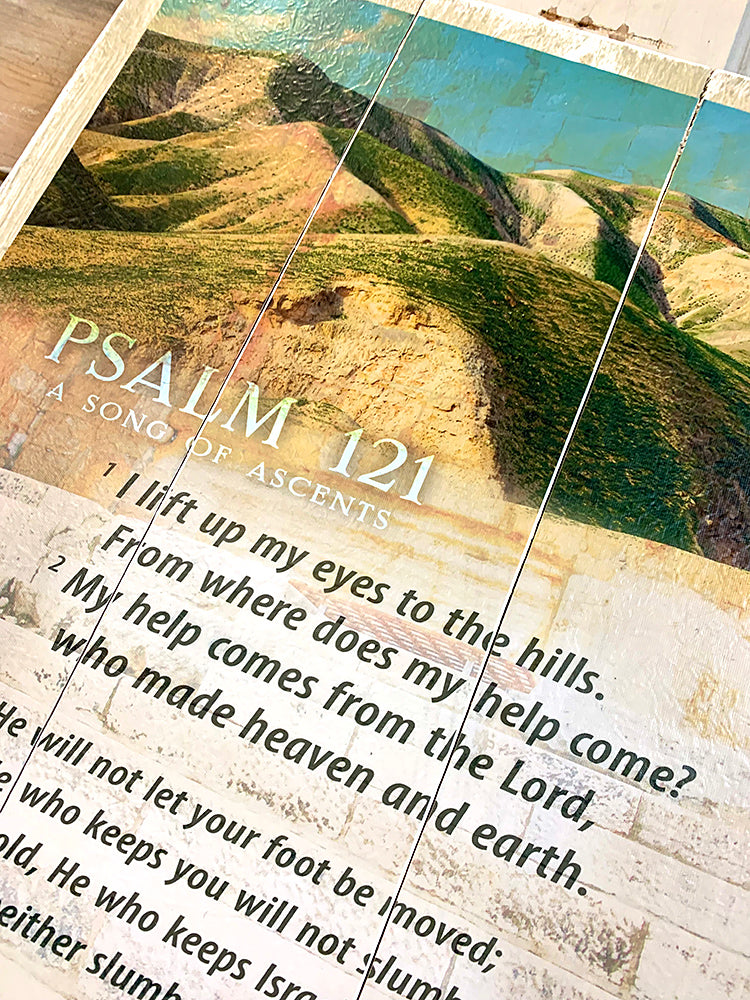 Psalm 121 - 17x10.5 pallet personalized