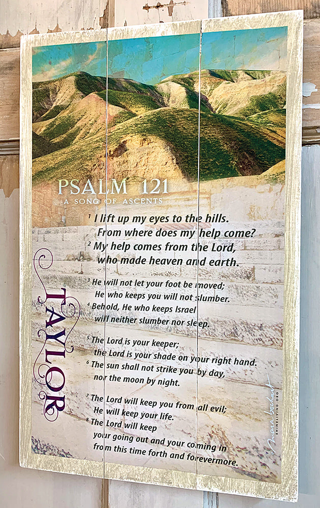 Psalm 121 - 17x10.5 pallet personalized