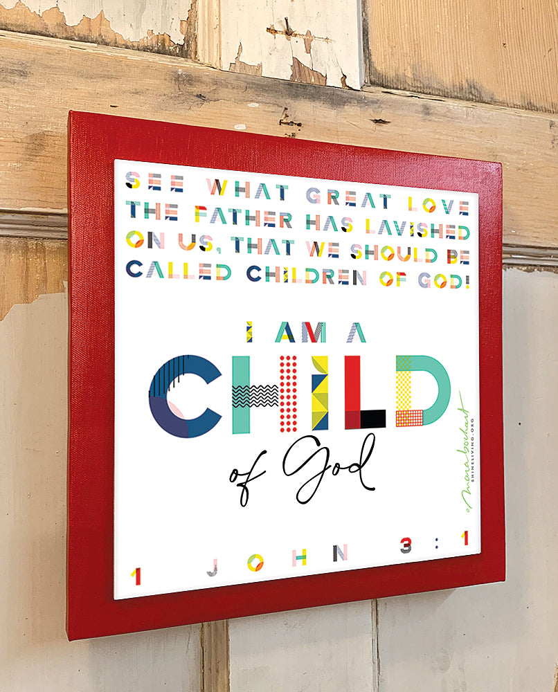 Child of God - repurposed canvas