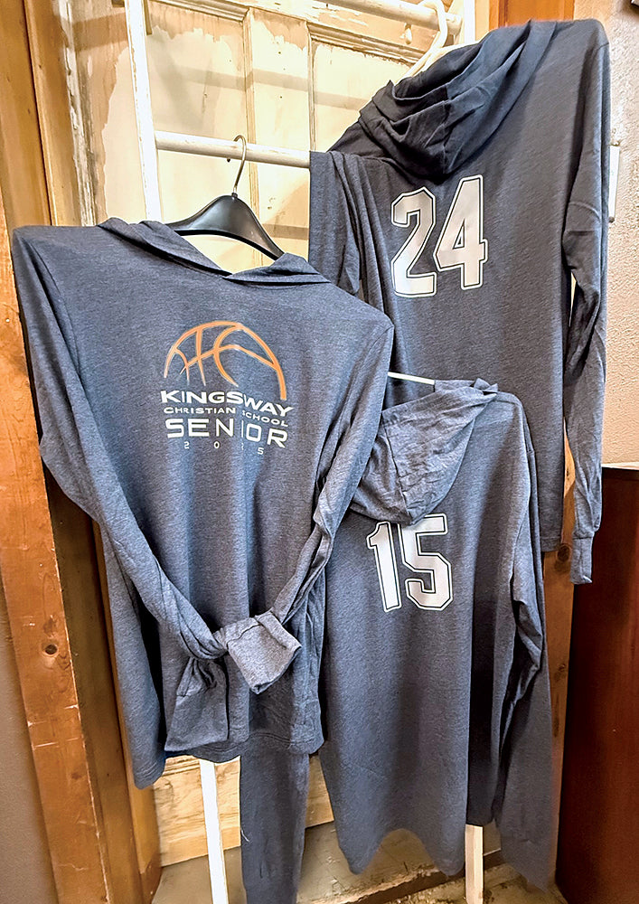 Senior basketball t-shirt hoodie