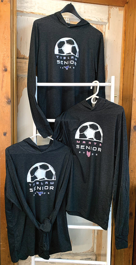 Senior soccer t-shirt hoodie