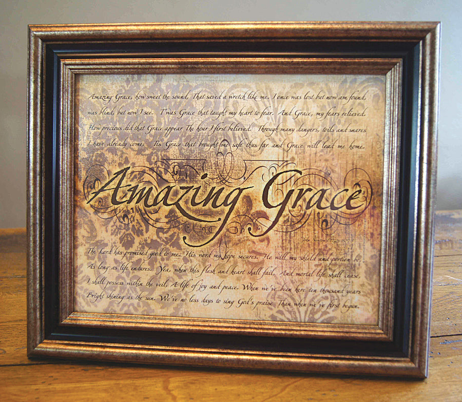 Amazing Grace - framed 8x10