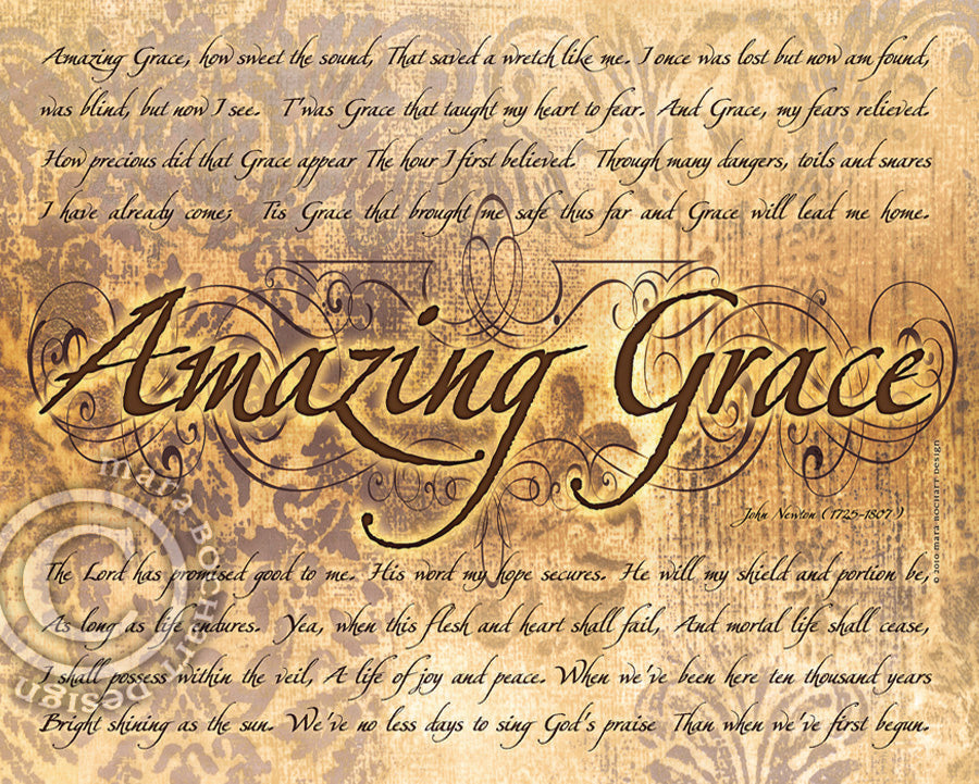 Amazing Grace - notecard