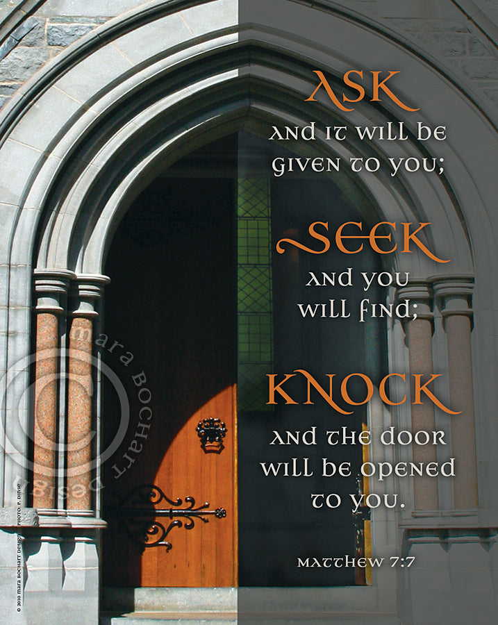Ask Seek Knock - frameable print