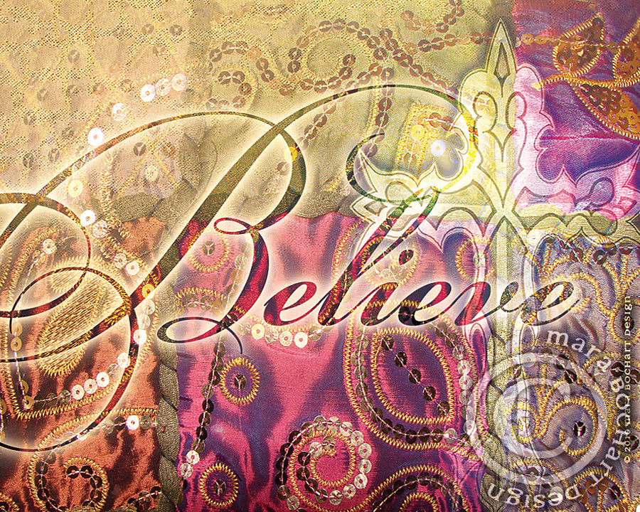 Believe with Cross - frameable print