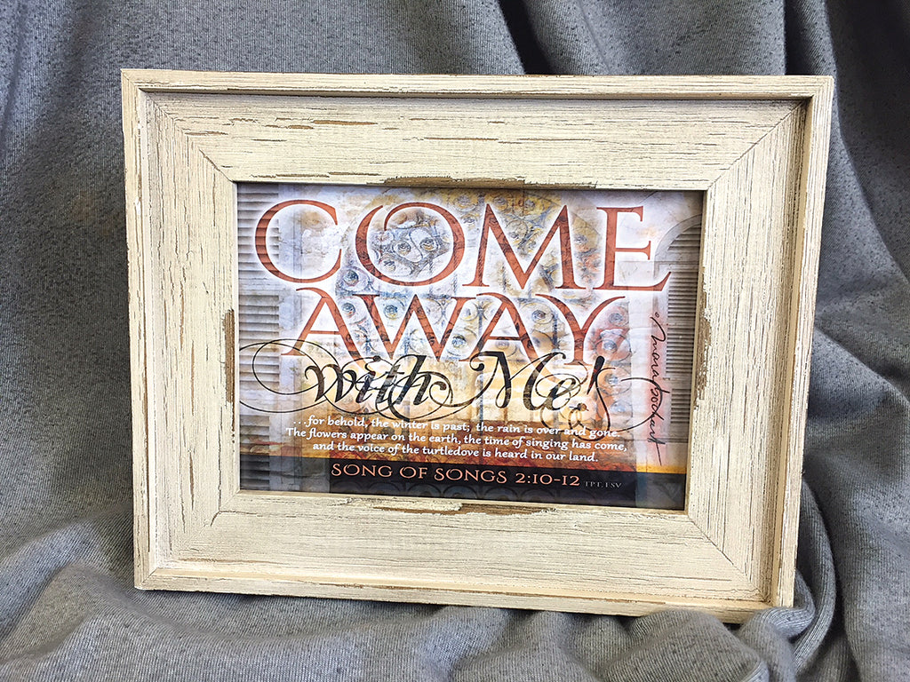 Come Away - framed 5x7 wood