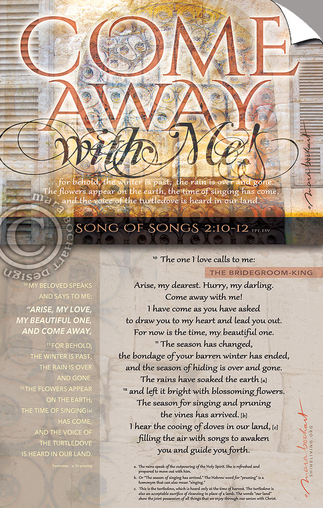 Come Away - with verses - Peel & Stick