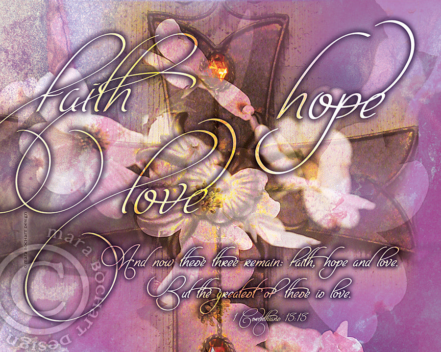 Faith Hope Love - notecard