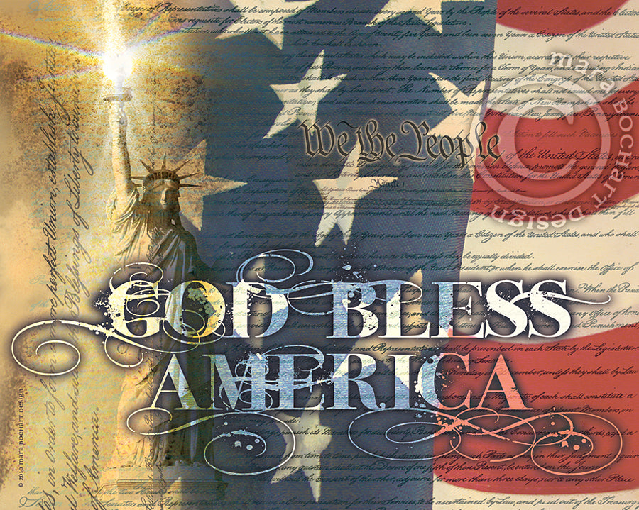 God Bless America - notecard