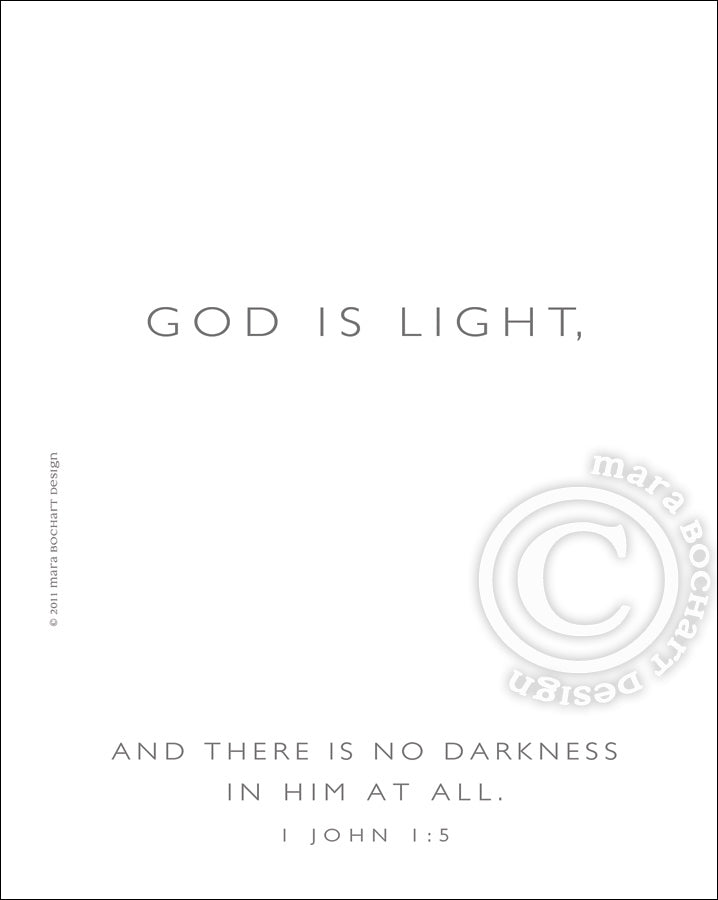 God Is Light - frameable print