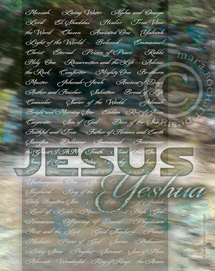 Jesus Yeshua- vertical - frameable print