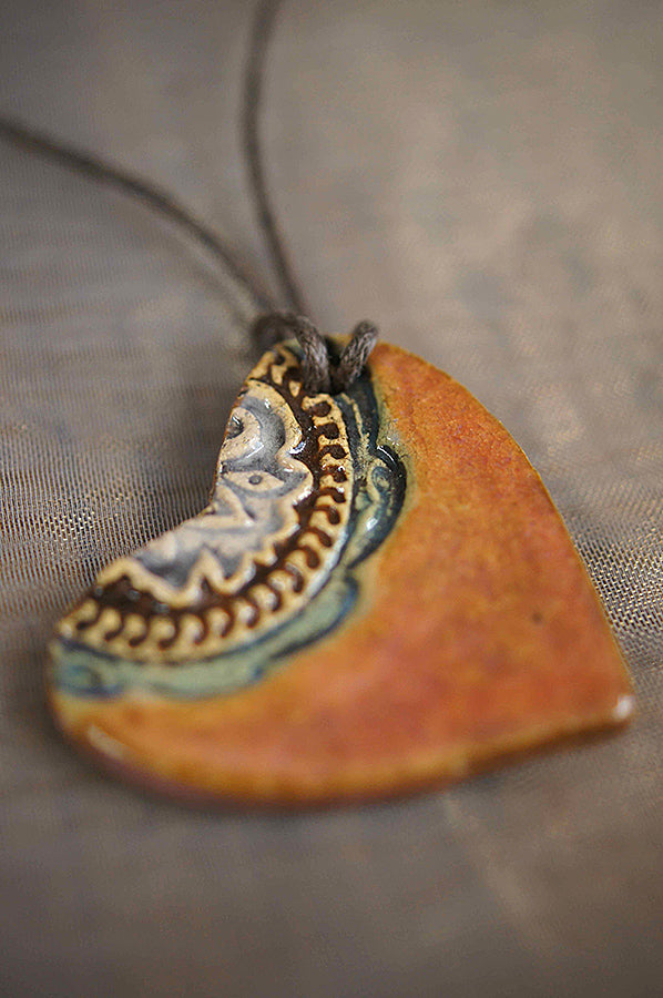 Necklace - Heart - Rust