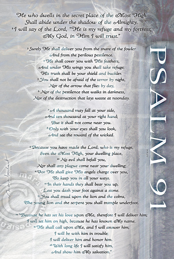 Psalm 91 - premium canvas
