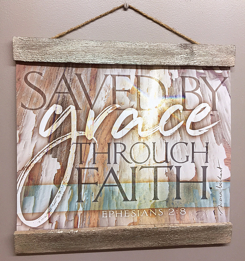 Saved By Grace - 14x11 hanging banner