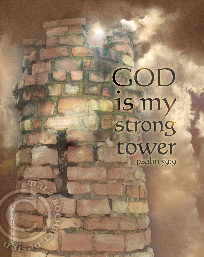 Strong Tower - notecard