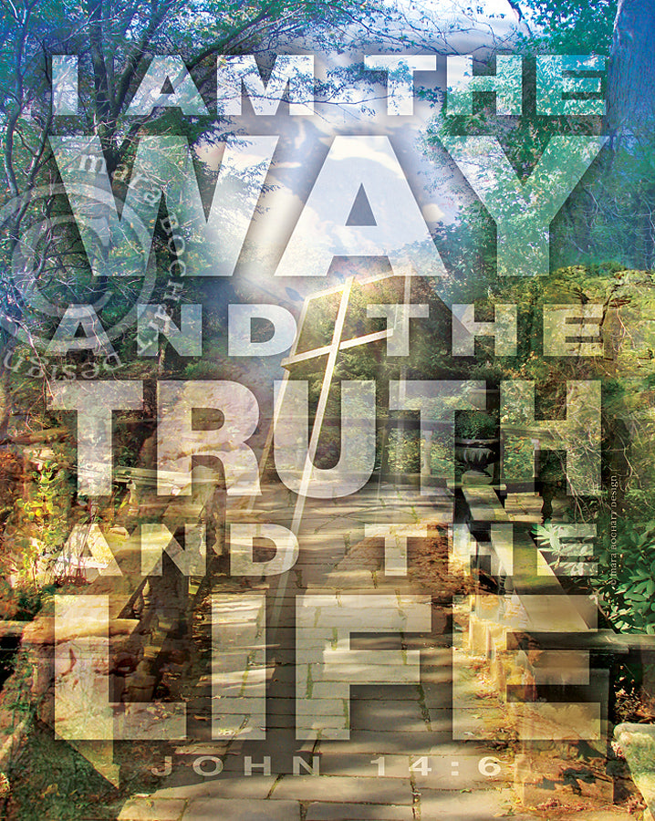 Way Truth Life - premium canvas